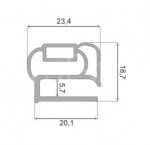 Уплотнитель холодильника 460x800мм профиль Р2 Уплотнитель холодильника 460x800мм профиль Р2