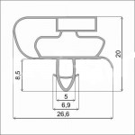 Уплотнитель 900x515мм холодильника Атлант 769748901501 Уплотнитель 900x515мм холодильника Атлант 769748901501
