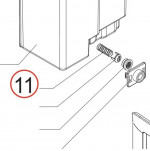 Пружина клапана бункера воды ø 8,2x18,8 мм Saeco, 11003672 Пружина клапана бункера воды ø 8,2x18,8 мм Saeco, 11003672